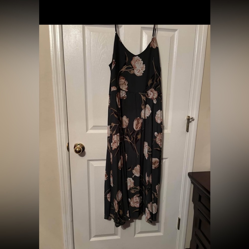 Floral Black Maxi Dress